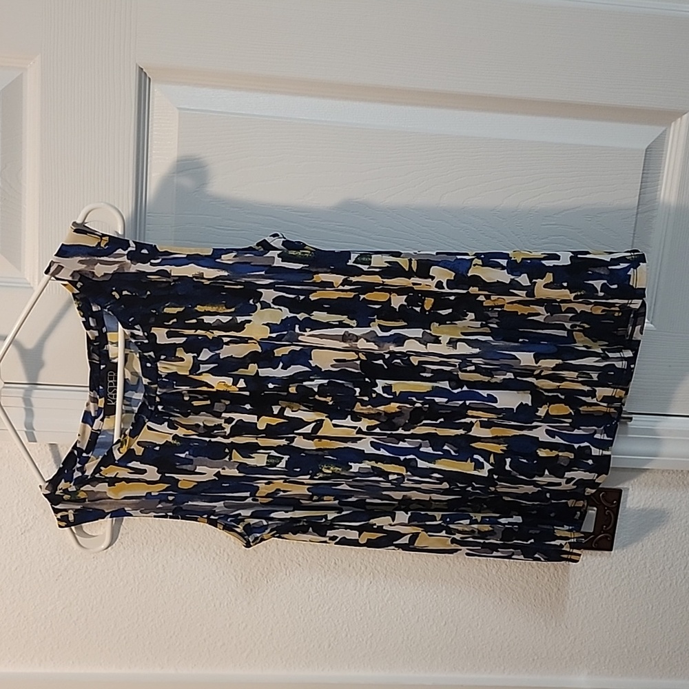 Kasper M top multi blue yelloe black